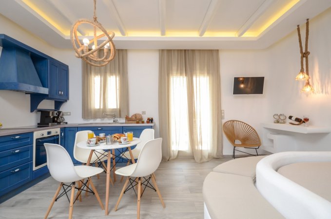 Luxury villa with pool at Plaka beach Naxos — φωτογραφία 1